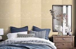 Обои Bergamo 102 фото в интерьере спальни превью