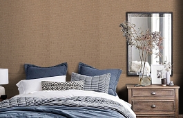 Обои Warwick 2211 фото в интерьере спальни превью