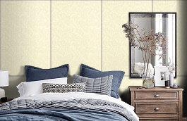 Обои Wilton 1027 фото в интерьере спальни превью