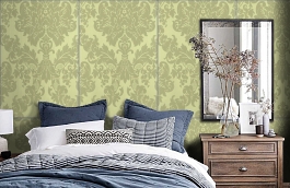 Обои Windsor 2223 фото в интерьере спальни превью