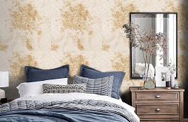 Обои 2454-2 фото в интерьере спальни превью