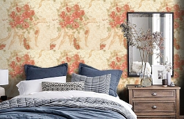 Обои 2454-4 фото в интерьере спальни превью