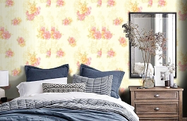 Обои 3513-2 фото в интерьере спальни превью