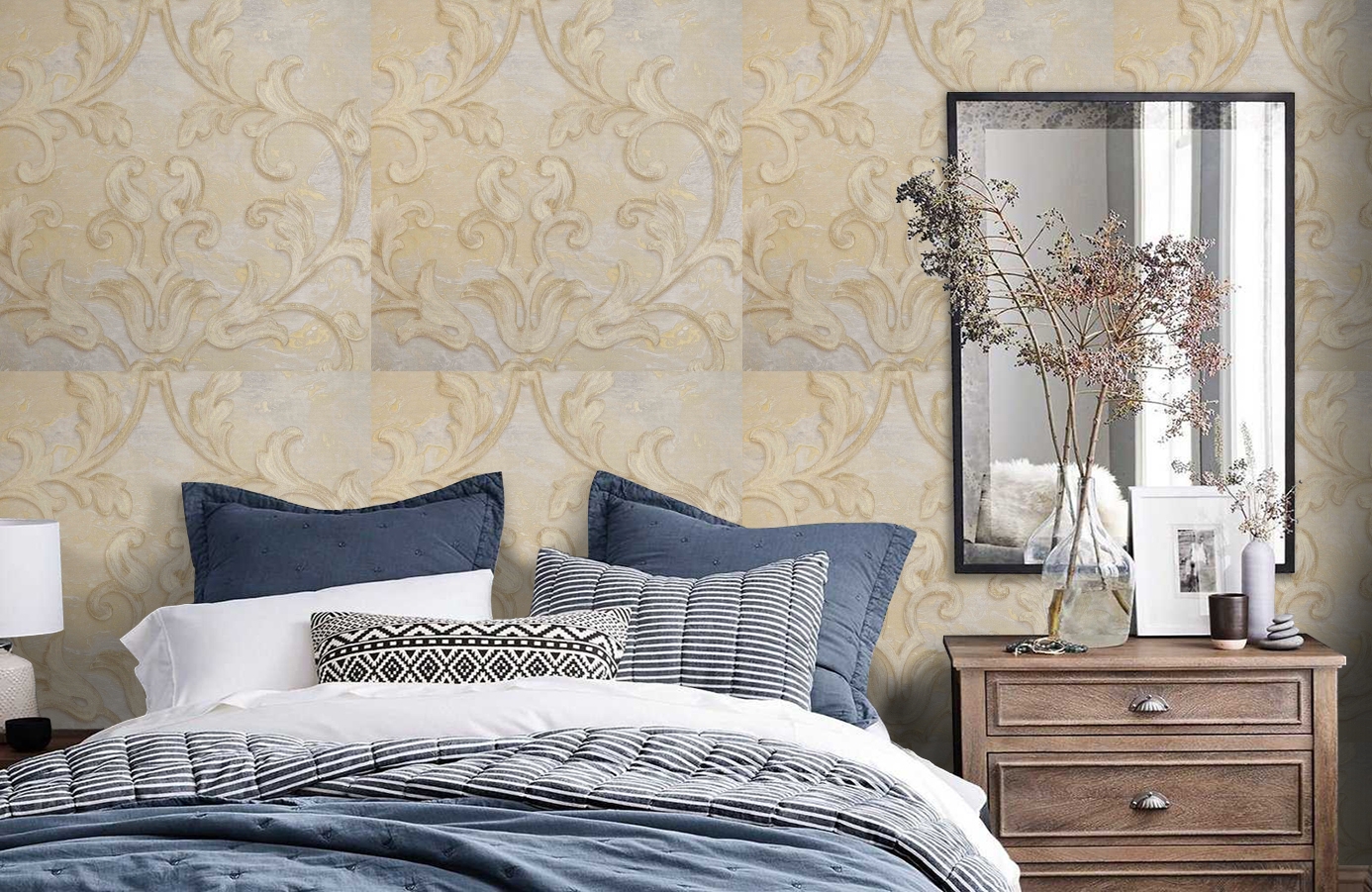 Обои 71505 фото в интерьере спальни