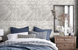 Обои macro-003 taraxacum gypsu фото в интерьере спальни превью