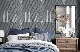 Обои macro-004 palm slate фото в интерьере спальни превью