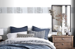 Обои macro-011 bamboo gypsum фото в интерьере спальни превью