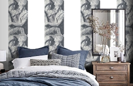 Обои macro-016 battle slate фото в интерьере спальни превью