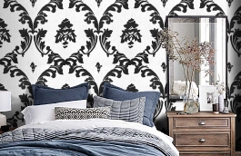 Обои MO-136-8231 фото в интерьере спальни превью