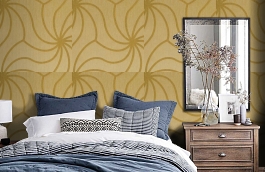 Обои MO-374-8196 фото в интерьере спальни превью