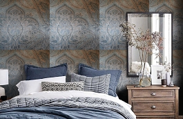 Обои NB205 фото в интерьере спальни превью