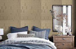 Обои OX202 фото в интерьере спальни превью