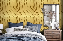 Обои PC605 фото в интерьере спальни превью