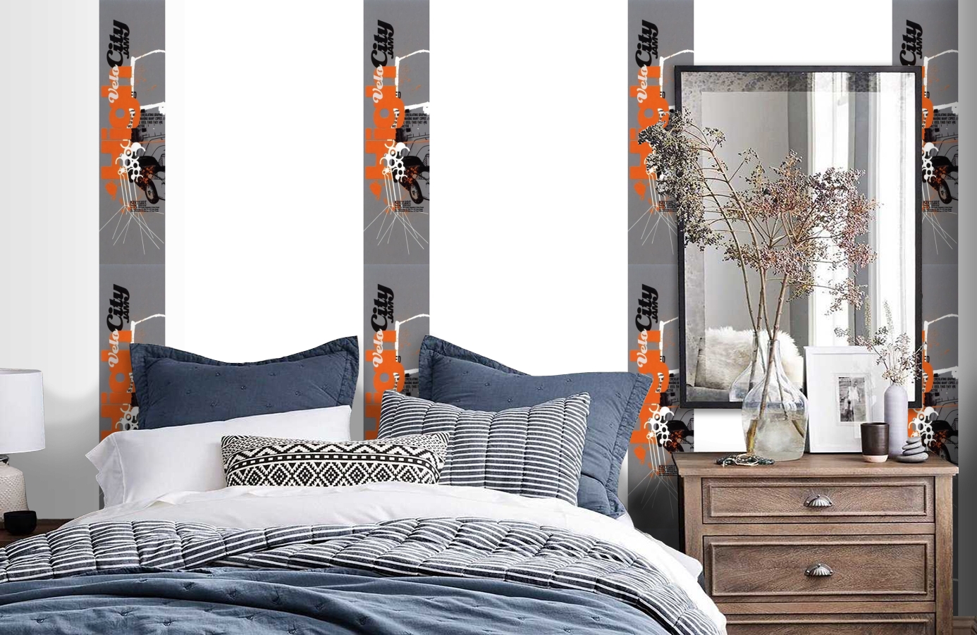 Обои SL15 5040 250*60 фото в интерьере спальни