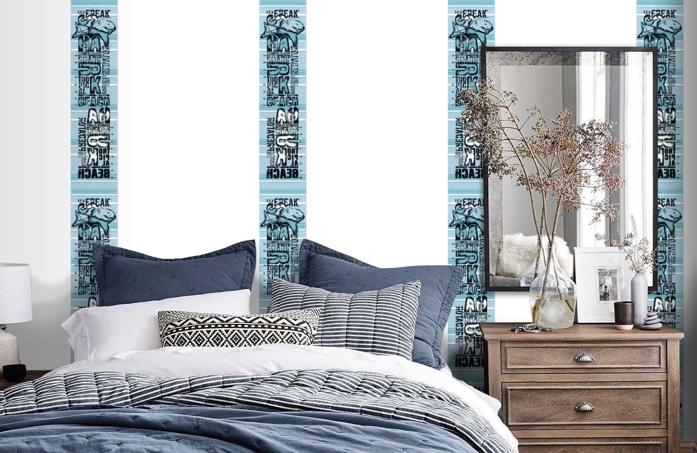 Обои SL15 5042 250*60 фото в интерьере спальни