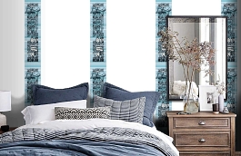 Обои SL15 5042 250*60 фото в интерьере спальни превью