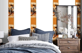 Обои SL15 5052 250*60 фото в интерьере спальни превью