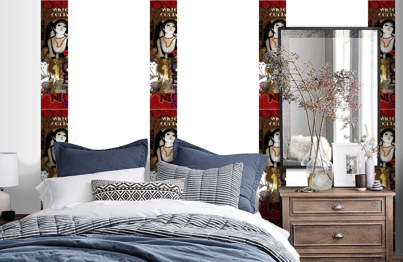 Обои SL15 5062 250*60 фото в интерьере спальни