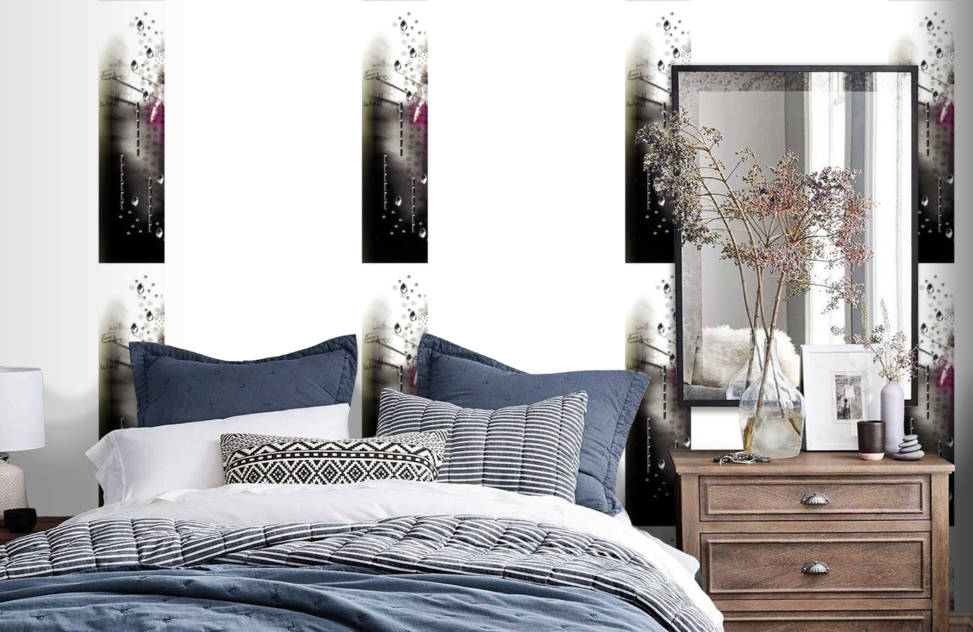 Обои SL15 5064 250*60 фото в интерьере спальни