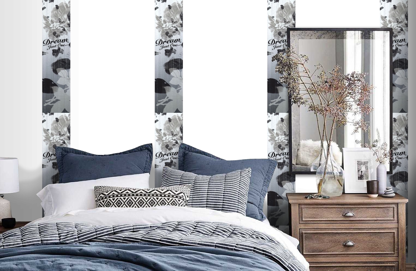 Обои SL15 5066 250*60 фото в интерьере спальни