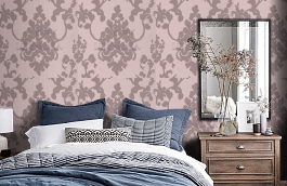 Обои 6-022/1 фото в интерьере спальни превью