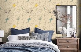 Обои Als4 002 фото в интерьере спальни превью