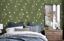 Обои Als5 005 фото в интерьере спальни превью