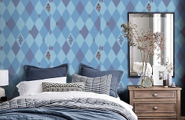 Обои Als7 021 фото в интерьере спальни превью