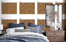 Обои DC 001 Illusion фото в интерьере спальни превью