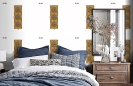 Обои DC 002 Illusion фото в интерьере спальни превью