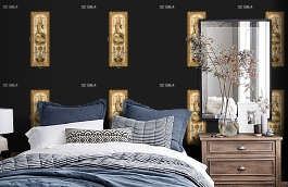 Обои DC 006A Illusion фото в интерьере спальни превью