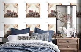 Обои DC 012 Illusion фото в интерьере спальни превью