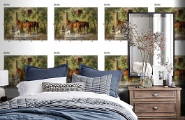 Обои DC 014 Illusion фото в интерьере спальни превью