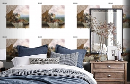 Обои DC 019 Illusion фото в интерьере спальни превью