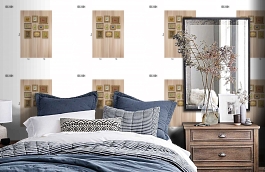 Обои DC 021 Illusion фото в интерьере спальни превью