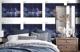 Обои DF 001 Illusion фото в интерьере спальни превью