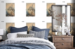 Обои DF 003 Illusion фото в интерьере спальни превью