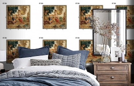 Обои DF 004 Illusion фото в интерьере спальни превью