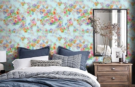 Обои DM 017 Illusion фото в интерьере спальни превью