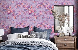 Обои DM 020 Illusion фото в интерьере спальни превью