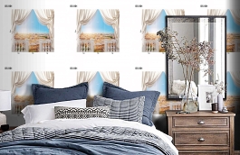 Обои DS 001 Illusion фото в интерьере спальни превью