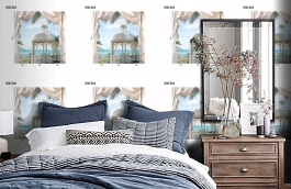 Обои DSE 004 Illusion фото в интерьере спальни превью