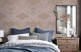 Обои F5-112 фото в интерьере спальни превью