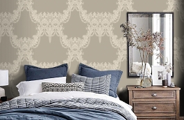 Обои GT1010 фото в интерьере спальни превью