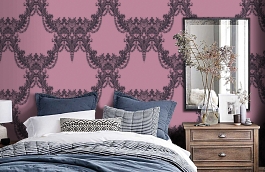 Обои GT1020 фото в интерьере спальни превью