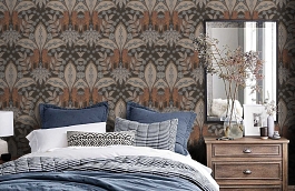 Обои Ins1 010 фото в интерьере спальни превью