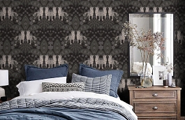 Обои Ins1 011 фото в интерьере спальни превью