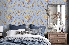 Обои J10 021 фото в интерьере спальни превью