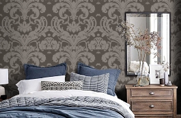 Обои K11009 фото в интерьере спальни превью