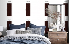 Обои Lac10 020 фото в интерьере спальни превью